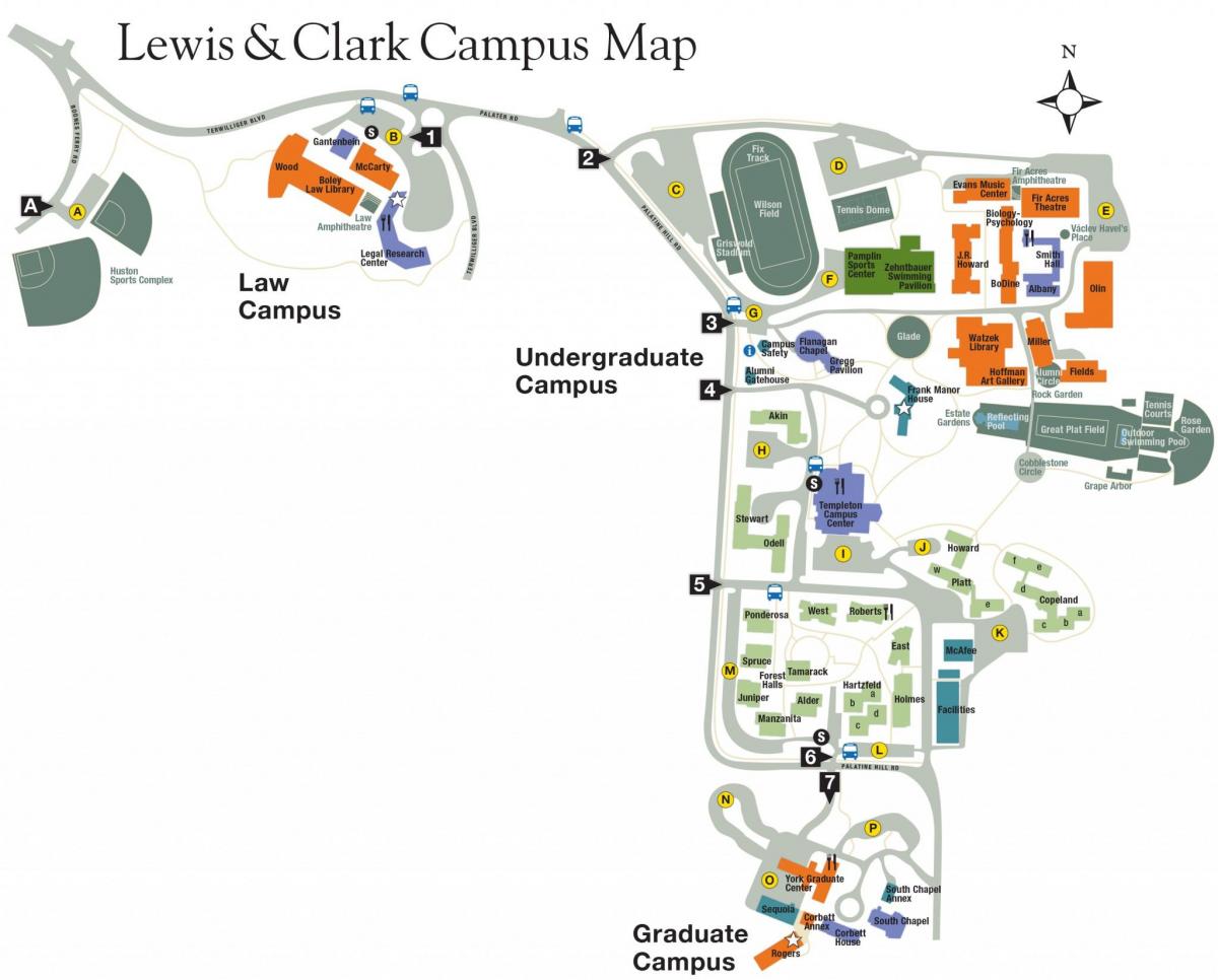žemėlapis lewis ir clark Kolegija
