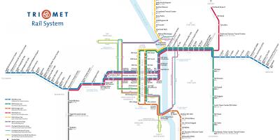 Portland Max lengvųjų geležinkelių žemėlapis