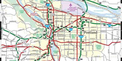 Žemėlapis Portland ir vakarų geležinkelio