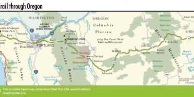 Žemėlapis Portland trails