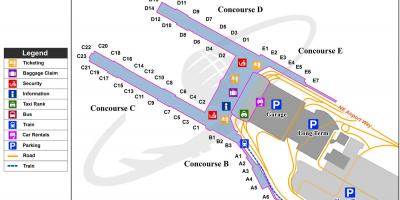 Žemėlapis Portlendo tarptautinis oro uostas
