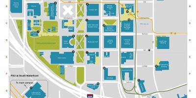 Žemėlapis PSU automobilių stovėjimo aikštelė